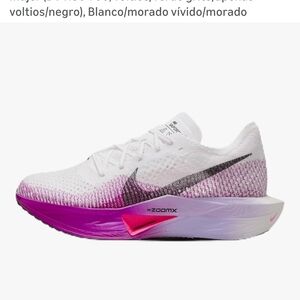 Nike Women's White and Purple Running Shoes